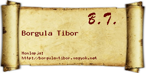 Borgula Tibor névjegykártya